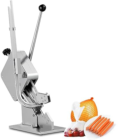 Kommerzielle Maschine, manuelle U-förmige Wurstschneidemaschine, 150 Kartennadelkapazität, Wurstbindemaschine mit Verstellbarer Schnalle, elastisch, für Supermärkte, Bäckereien, Ca