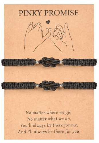 MANVEN Partnerarmbänder Pärchen Armband Paar Geschenke Kabbala Seil Glücksarmband Handgestricktes Amulett für Freund Freunde Ehemänner Ehefrauen Verlobte Valentinstag Weihnachtstag Geburtstag