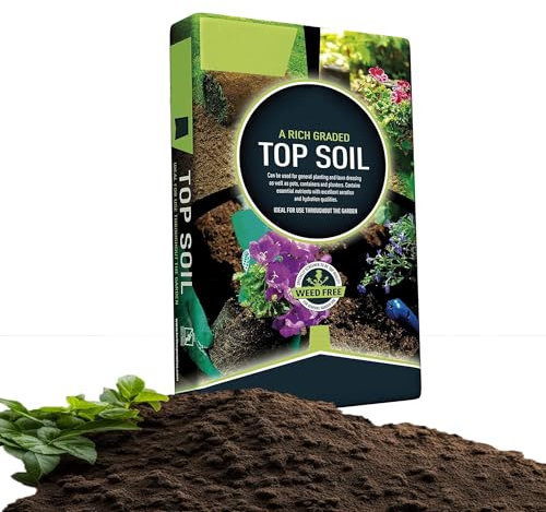 Essential Nutrients 25 Litre Garden Top Soil Ideal For Planting, Lawn Dressing, Pots, Containers & Planters General Garden Use (25 Litres (1 Bag))