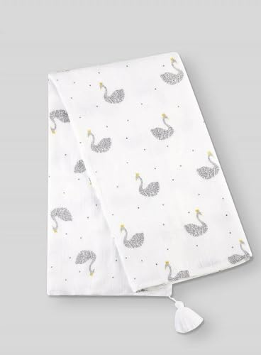 myHummy Bambus Baby Pucktücher mit Schwanenmuster bambuswickeltuch für Baby