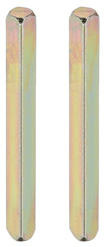 PATIKIL Square Door Knob Spindle 75x8mm, 2 Pack Carbon Steel Spare Door Handle Spindle Bar Door Spindle Replacement Door Handle Parts for Most Mortise Type Door Knobs, Gold