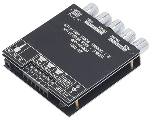 Subwoofer Amplifier Board, DC12-24V Audio Amplifier Board For Speakers Speaker Amplifier Board Stereo Amplifier Module 2.1 Channel BT For Home Audio Systems and Projects