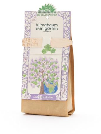 Die Stadtgärtner Klima-Baum Anzuchtset Starter-Komplettset mit Saatgut für den Blauglockenbaum (Kiri-Baum), Anzuchterde & Pflanzgefäß | Perfekt als besonderes Geschenk & Mitgebsel