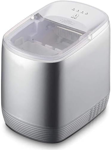 Macchina per il ghiaccio portatile per cubetti di ghiaccio, utilizzata per la macchina del ghiaccio in miniatura da tavolo, macchina per il ghiaccio, silenziosa (colore: grigio)