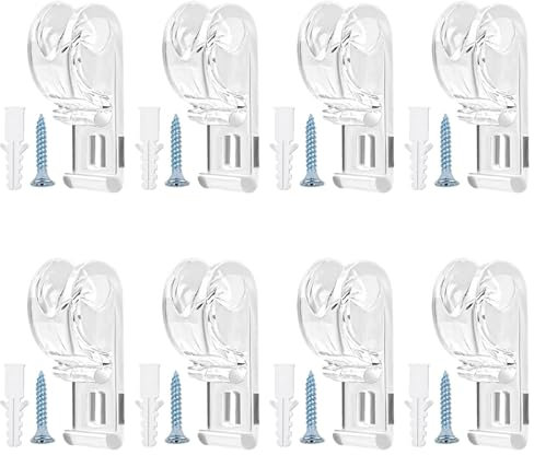 Sicherheitsclips für Rollos, 8 x Sicherheitskettenhalter für Rollos, Fensterrollo-Kordelführungen, Rollo-P-Clip-Haken, Rollo-Sicherheitskettenhalter, Rollo-Kettenbefestigungshaken für Kordelschlaufe