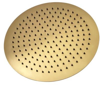 MILANO 300mm Round Fixed Rainfall Shower Head Wall Mounted Arm Brass