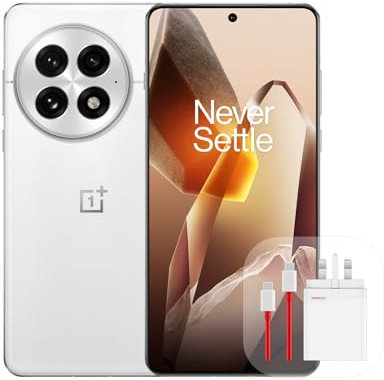 OnePlus 13 5G Smartphone 16GB Ram 512GB Storage, 6.82 120Hz QHD Display, Snapdragon 8 Elite, 6000 mAh Battery, 50MP Triple Rear Camera + OIS + 3x, with 100W Charger, Arctic Dawn