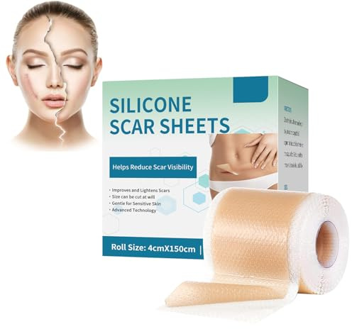 Silicone Scar Patch Silicone Patch For Scars, Collagen Silicone Scar Tape For Facial Wrinkles, Reusable Scar Tape For Surgical Healing, Burns (1PCS)