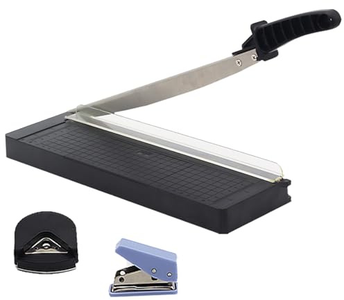 CEWROM Paper Cutter Up to 8 A4 Sheets Cutting Performance, Manual Cutting Machine Paper Cutter with Non-Slip Handle Photo Cutter Lever Cutter for Paper and Photos Highest Precision