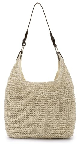 Freiesoldaten Straw Shoulder Bag for Women Large Hand Woven Summer Beach Tote Bag for Travel Vacation Shopping