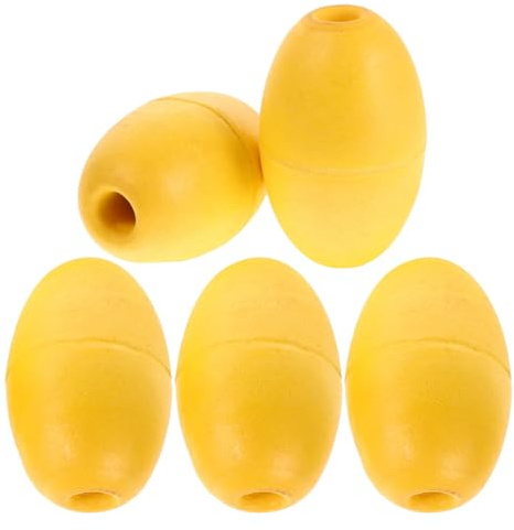 TOKIDNY Gelber Ankerball für Boote, 5 Stück PVC, Ovale Kajak Floater | Schwimmendes Seil, Seilbojen für Ankerlinien, Leicht und Tragbar für Pool und Boot