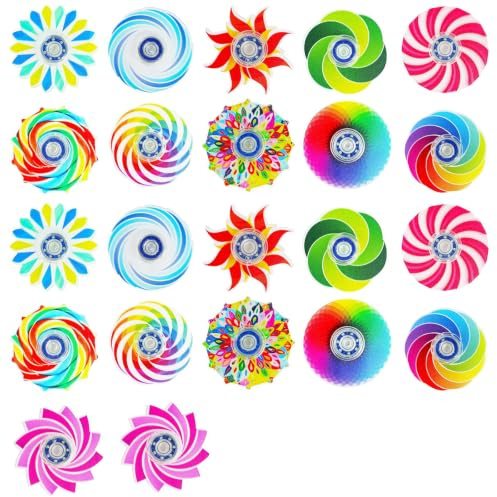 Pack de 24 Mini Fidget Spinners Arcoíris para Niños – Juguetes Sensoriales para Relajación, Regalos Cumpleaños, Detalles Fiesta, Premios Escolares, Anti-Estrés, Tamaño Compacto de 4 cm