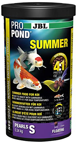 JBL Sommerfutter für Koi, Schwimmende Futterperlen, Saisonfutter, PROPOND SUMMER, Größe S, 340 g