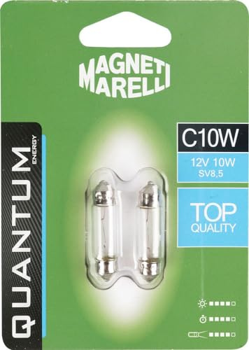 Quantum Energy Magneti Marelli C10W Torpedo-Autolampen, 12 V, 10 W, SV8.5-Sockel