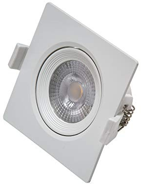 VIVIDA - Faretto LED, ad Incasso, Quadrato, 3W, 3000K (Luce Calda), 225Lm, IP20, Design Moderno, Colore Bianco