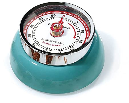 Zassenhaus Speed Küchentimer aus Metall in der Farbe Petrol, Maße: 7cm x 7cm x 3cm, 071825
