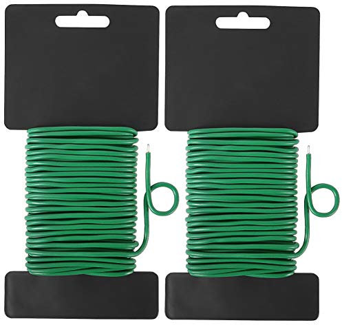 Shintop Garden Plant Wire, 2pcs Soft Twist Tie for Gardening, Home, Office (Green, 65.6 Feet)