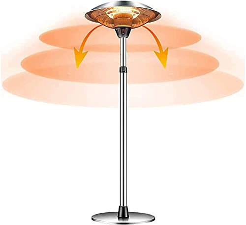 BDXZJ Stufetta A Raggi Infrarossi per Terrazza, Elettrica Riscaldatore Ad Infrarossi, 3000W Tubi Riscaldanti in Carbonio, 3 Impostazioni, Altezza Regolabile per Gazebo da Giardino Esterno 110V