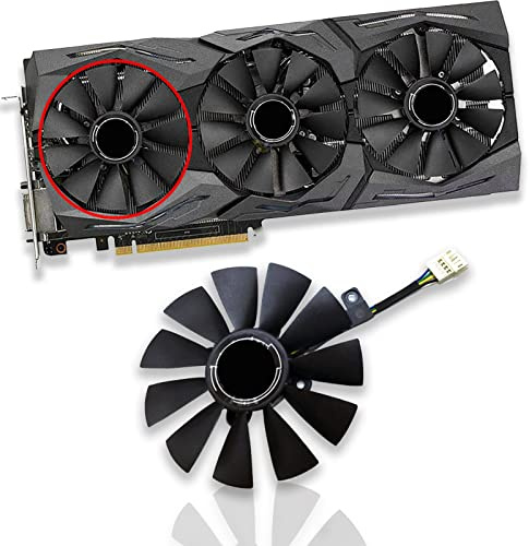 Dotodo Ventilador de tarjeta gráfica FDC10U12S9-C FDC10H12S9-C T129215SU Ventilador de refrigeración para tarjeta gráfica para ASUS GTX 980 Ti R9 390X 390 GTX 1060 1070 1080 Ti RX 480 RX480