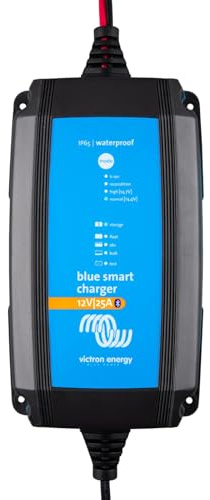Victron Energy Blue Smart IP65 12-Volt 25 amp 230V, Battery Charger, Bluetooth (UK) | Trickle Charger for Car Battery and Desulfator for Motorcycle, ATV, RV, Lithium and Deep Cycle Batteries