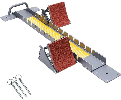 Supvision 90cm High-Level-Startblöcke Rennbahnblöcke aus Aluminium in Flugzeugqualität Wasser- und rostbeständig 5-Winkel-Pedale Einstellbar für Leichtathletikwettbewerbe