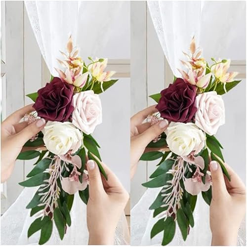 BybAgs Alzapaños Cortinas Cortinas de Moda Tiebacks 2 uds Encaje Flor Cortina Correas Tieback Hebilla Cinta Cortina Accesorios Decorativos Hebillas para Cortinas (Color : B)