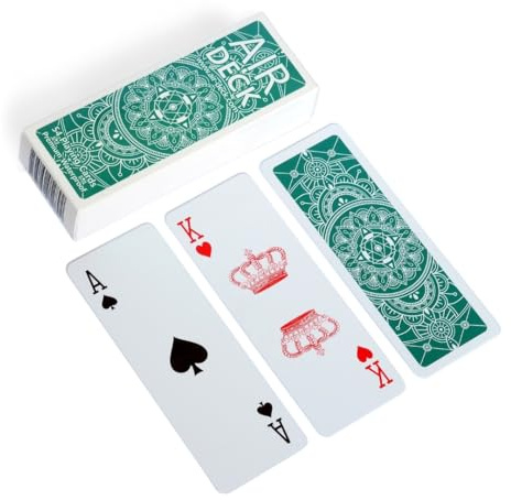 Air Deck - Leichte und kompakte Spielkarten für die Reise - 54 Karten, Kartenspiel Urlaub, Kartendeck (Aqua Mandala)