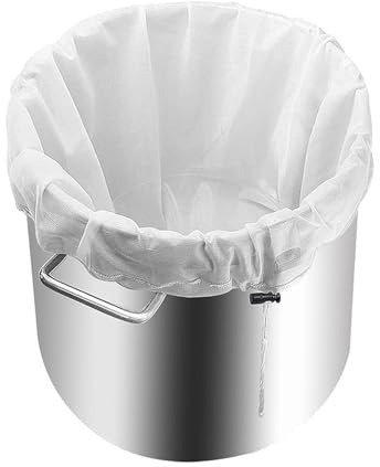 EQLEF Nylon Brew Bags Filter für Bier und Wein, Mesh-Siebbeutel Getreidebeutel für Heimbrauen Apple Cider Cold Brew Hop Sieb Kordelzug Tasche (41 * 46cm)