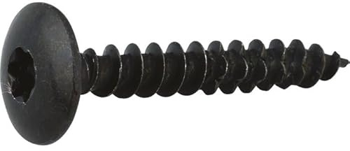 Vis penture - Viswood - Tête cylindrique bombée - TX - Acier zingué noir - 7 x 40 mm - Boîte de 100