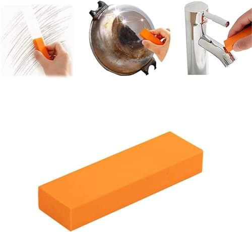 Edelstahl-Dekontaminations-Artefakt-Radiergummi, einfacher Kalk-Radiergummi, Orange, Radiergummi, Reinigungswerkzeug, Rostentferner, Gummi für Stahl, Edelstahl-Oberfläche, Küche (1 Stück)