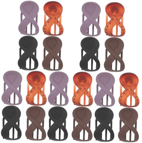 Beaupretty 20 Pièces Épingle à Cheveux En Forme De 8 Gelée Pinces à Cheveux Pinces Plates Pour Cheveux Barrettes Pinces à Griffes Plates Bijoux De Cheveux Pour Femmes Givré Agrafe Plastique