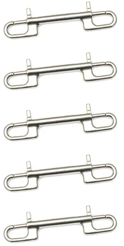 Pyugxab 5X Tauch Haken Edelstahl Doppelter Bolzen Karabiner Haken für Scuba Tauchen Haustier Leash Kamera Gurt Schlüssel Bund Hänge Matte