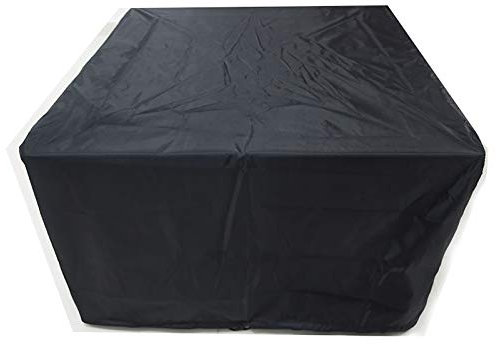 Rechteckige Gartenmöbelabdeckung 90x90x90cm, winterfeste Schutzhülle, wasserdichte Plane Gartenmöbel Anti-UV, wetterfester Möbelstaubschutz, für Gartentische, Esstische. - Schwarz