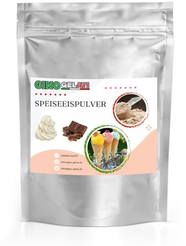 Gino Gelati Eis Speiseeis Pulver mit Schokoladengeschmack, verschiedene Geschmackssorten, Schokoladeneis selber machen, für Gastronomie und private Küche (1 Kg, Stracciatella)