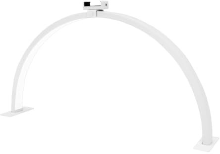 Half Moon Lamp 29.5 Inch LED Manicure Table Desk Light 50W Nail Salon Beauty 3 Colour Warm Neutral Cool White 3000-6000K Dimmable Temperature Clamp On Phone Holder Hook & Loop & Foam Pads Freestanding