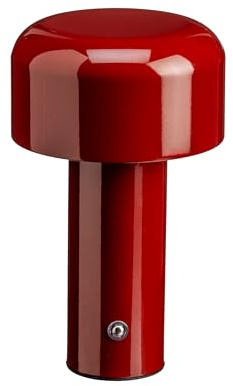 Luxus - Tischlampe Touch - Luna - Bordeauxrot - H30 x Ø16 - Terrassenlampe - Schreibtischlampe - LED - Wiederaufladbar - Dimmbar - Kabellos - Batteriebetrieben - Tischlampe für innen und außen