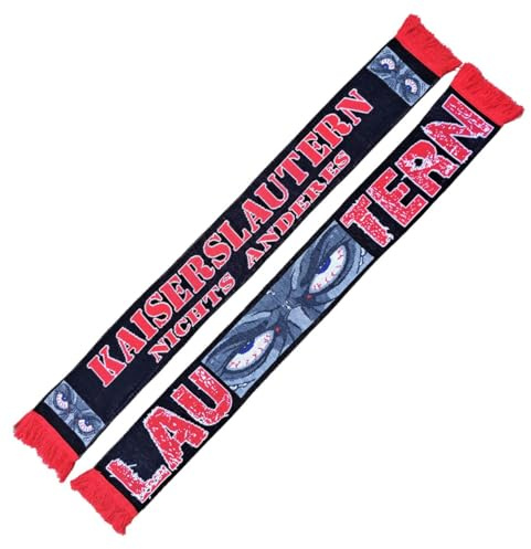 Wallitschek Schal KAISERSLAUTERN - Nichts anderes (Augen), rot-weiss, Fussball, 1900, Fanschal, Strickschal, **VERSAND GRATIS**