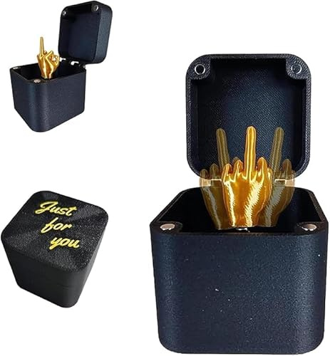 Middle Finger Surprise Gift Box, Middle Finger in a Box, Funny Middle Finger Gift Box, Gag Prank Pop UP Gifts for Adults, Novelty Christmas Prank Middle Finger Gifts for Men Women (A)