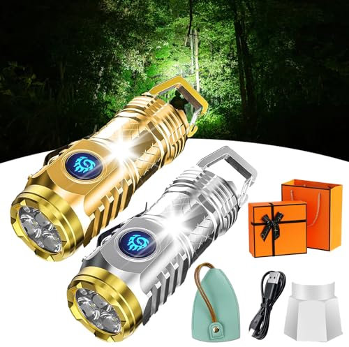 Nextllc Lot de 2 mini lampes de poche super puissantes à 3 yeux Motif monstre à 3 yeux Pour la maison et le camping