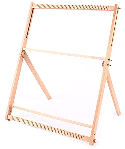 PansyWind Weaving Loom kit for Adult or Child Beginners 3 Gears Wooden Weaving Loom Frame Adjustable Hand Weaving kit for DIY