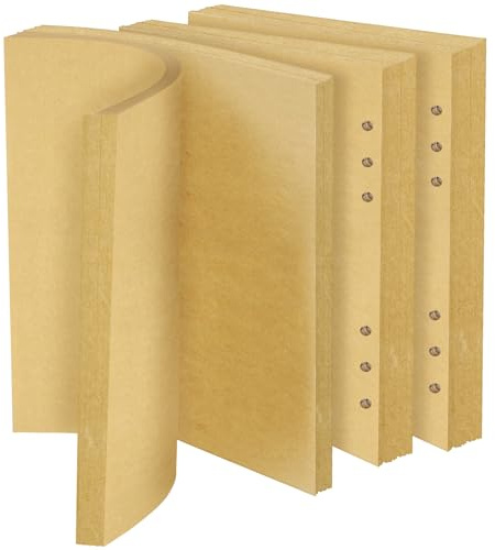 Vicloon A5 Nachfüllpapier Kraftpapier, 140 Blatt Notizpapier 6 Löcher
