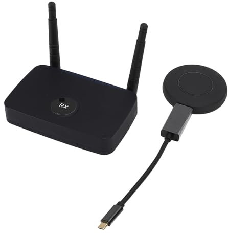 Trasmettitore HDMI Senza Fili USB-C - Portata 100m Senza WiFi, Doppia Uscita HDMI/VGA, 1080P 60Hz per TV/Proiettore (Spina europea)