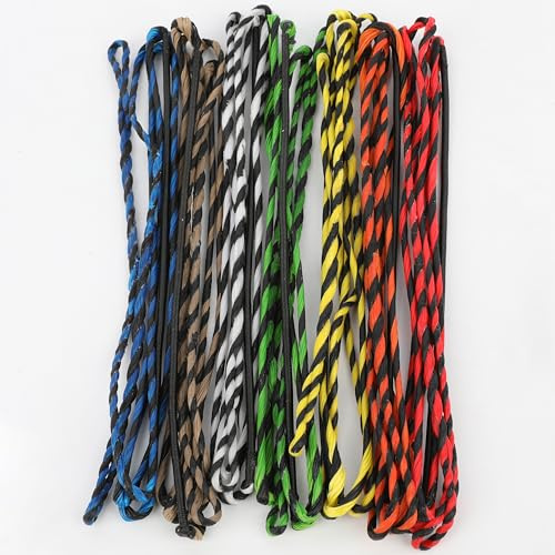Flemish Twist Bogen Sehnenlänge‌ 42-66 Handgefertigte 12/14/16-Strang-Ersatzsehne für traditionelle/Recurve-Bögen (14 Stränge,Sehnenlänge 42,Schwarz Rot)