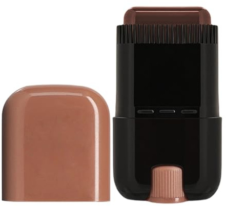 Haarfärbekamm Kastanienbraun, 20G Instant Haarfarbenstift Langanhaltend, Schweißfester Haarfarbenstift mit Integriertem Kamm, Praktische Wasserfeste Aufkleber Abdecken Grauer Haare, für Damen & Herren