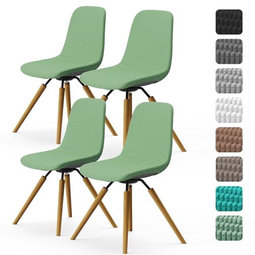 Dioxide Stuhlhussen 4er Set, Stretch Stuhlbezug Esszimmerstühlhussen Universal Stuhlhussen Abnehmbarer Waschbarer Stuhlabdeckung für Esszimmer,Hotel,Bankett,Hochzeit(Grün)