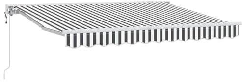 vidaXL Toldo Retráctil Antracita y 250 x 200 cm Aluminio y Tela, Toldo Semi-Cassette Moderno para jardín y terraza, Rectangular, diseño Flexible, fácil de Instalar y versátil