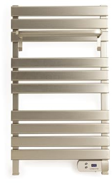 CREATE Riscaldatore Elettrico da Bagno in Acciaio Inox con ripiano, 96,9 x 55 x 5 cm, termostato, Basso consumo