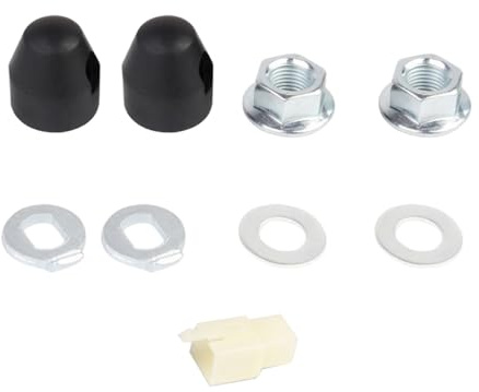 Nicear Un Juego de Tuercas de Bloqueo Delantero M14/arandela de Bloqueo/Cubierta de Tuerca, Accesorios para Eje de Motor de Cubo de Bicicleta eléctrica