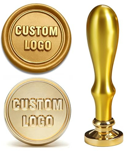 Siegelstempel Personalisiert, mit Eigenem Logo/Text, Wachssiegel Stempel Set, Ausgestattet mit einem Griff, für Hochzeiten, Einladungskarten, Geschenkdekoration, Hochzeitseinladungen Brief Karte