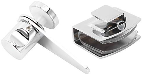Chiusura per Porta in Vetro 8-12mm, Serratura a Scatto in Rame e Acciaio Inox 304 - Alta Resistenza e Anti - corrosione, per Porte da Bagno e Scorrevoli